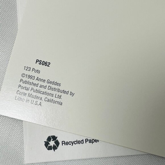 Anne Geddes 123 Pots Terracotta Baby Blank Greeting Card Vintage With Envelop - Picture 4 of 9